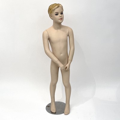 Lot 209 - A vintage child mannequin with stand, height...