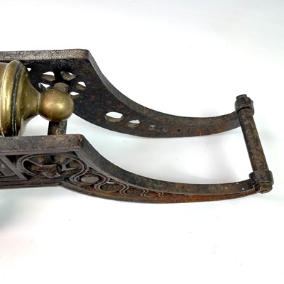 Lot 136 - A brass and cast iron model of a cannon,...