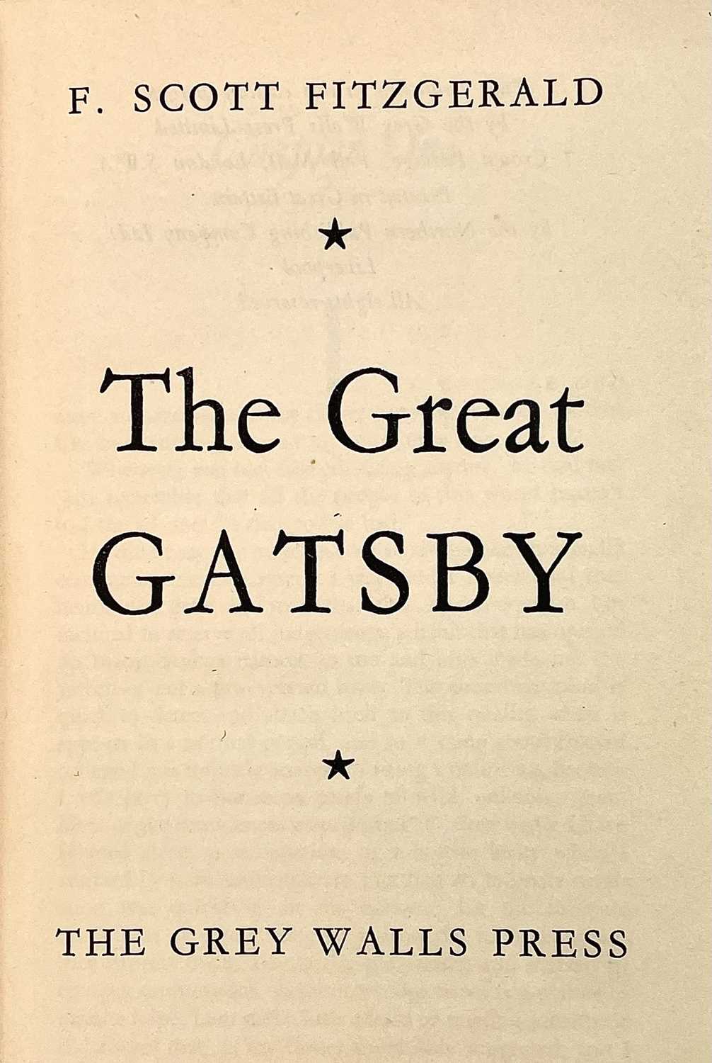 Lot 93 - F. SCOTT FITZGERALD. 'The Great Gatsby,' UK...
