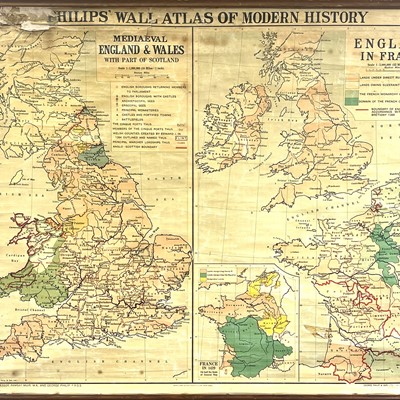 Lot 213 - A 1948 Phillips wall atlas of modern history...