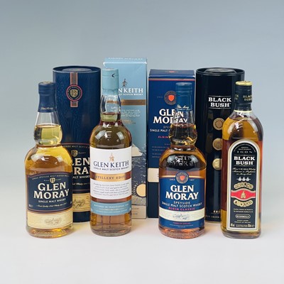 Lot 151 - Two bottles of Glen Moray single malt whisky,...