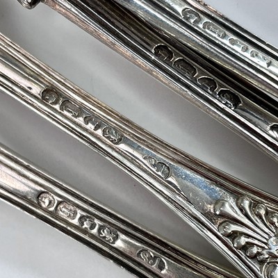Lot 54 - A Victorian silver set of five King's Pattern...