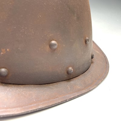 Lot 218 - A reproduction kettle hat helmet, height 23cm.