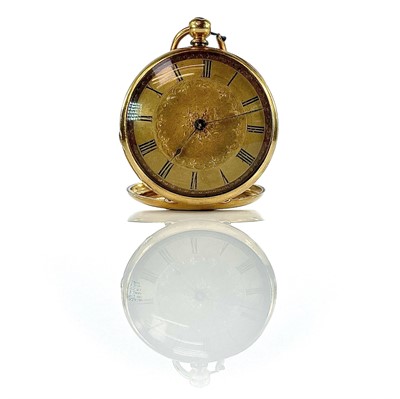 Lot 426 - A 19th century 18ct gold fob watch, the 32mm...