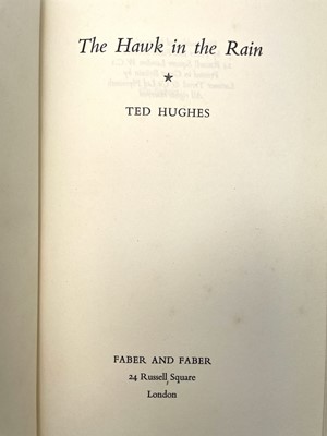 Lot 104 - TED HUGHES. 'The Hawk in the Rain,' first...