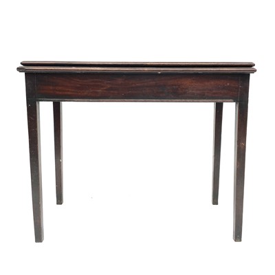 Lot 3087 - A 19th century mahogany fold over tea table...