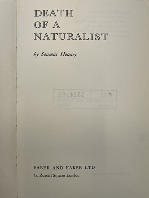 Lot 105 - SEAMUS HEANEY. 'Death of a Naturalist,' first...