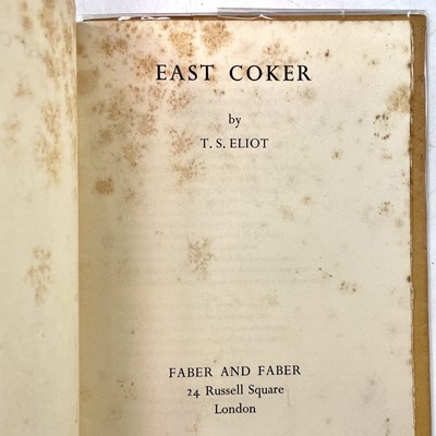 Lot 109 - T. S. ELIOT. 'Little Gidding,' first edition,...