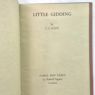 Lot 109 - T. S. ELIOT. 'Little Gidding,' first edition,...