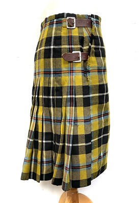 Lot 315 - A vintage Cornish tartan kilt, purchased by...