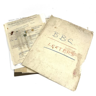 Lot 316 - Sven BERLIN (1911-1999) 'BBC Letters' A folder...