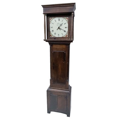 Lot 2913 - A 19th century oak 30 hour longcase clock, the...