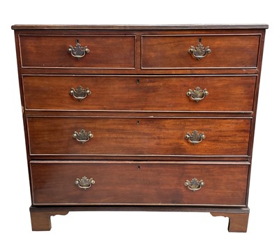 Lot 3115 - A George III mahogany chest of drawers, with...