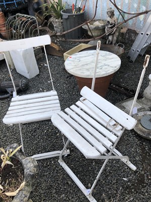 Lot 605 - Victorian circular cast iron table with...