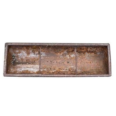 Lot 606 - A cast iron feeding trough, width 93cm