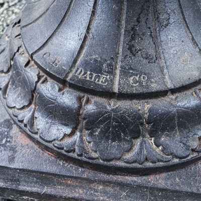 Lot 608 - A Victorian Coalbrookdale cast iron campana...