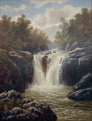 Lot 1445 - Willam Mellor Water Fall, Oil on canvas,...