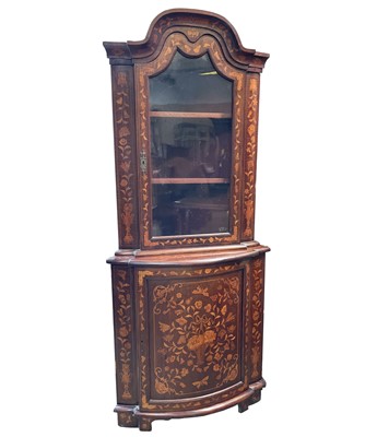 Lot 3125 - A 19th century Dutch marquetry standing corner...