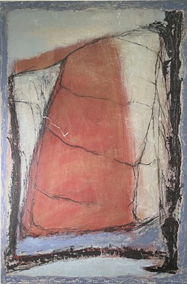 Lot 418 - Julian DYSON (1936-2003) Tan Sail Oil on panel...