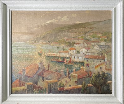 Lot 422 - Donald GREIG (1916-2009) Polruan Oil on board...