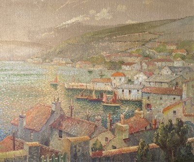 Lot 422 - Donald GREIG (1916-2009) Polruan Oil on board...