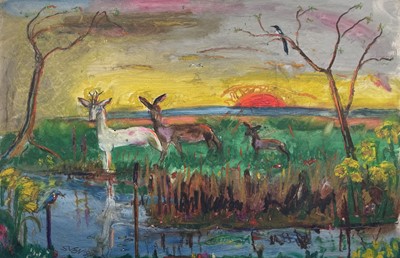 Lot 186 - Sven BERLIN (1911-1999) Untitled (Deer in...