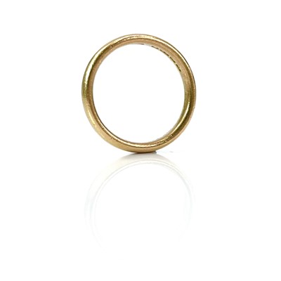 Lot 217 - A Victorian 22ct gold band ring, Sheffield...