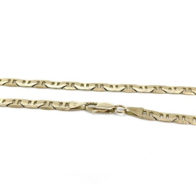 Lot 233 - An Italian 14ct fancy curb link necklace,...