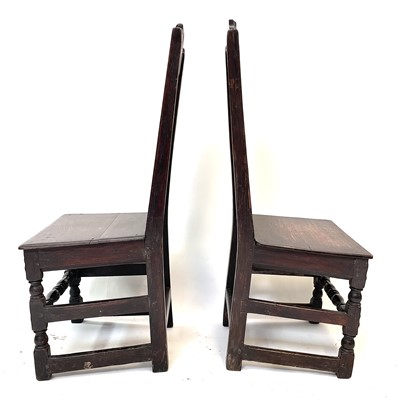 Lot 79 - A pair of Welsh oak side chairs, probably Elizabethan