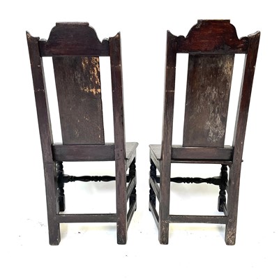 Lot 79 - A pair of Welsh oak side chairs, probably Elizabethan