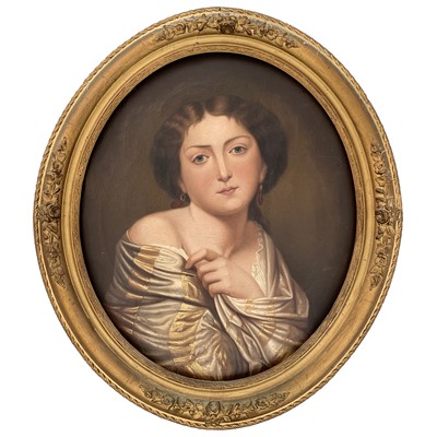 Lot 1454 - English School, 19th century Portrait of a...