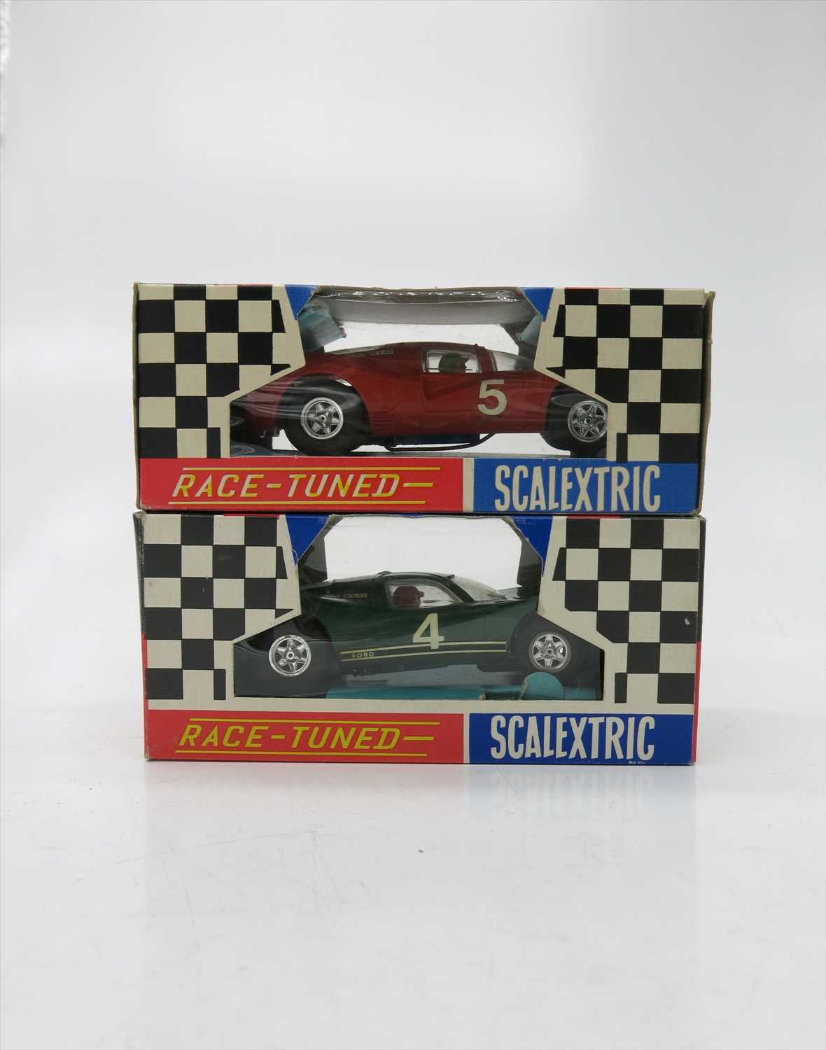 Lot 589 - Scalextric: Ferrari P4 and Ford Mirage cars,...