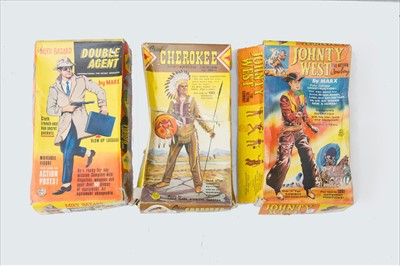 Lot 592 - Three Marx action figures: Mike Hazard Double...