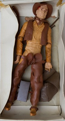 Lot 592 - Three Marx action figures: Mike Hazard Double...