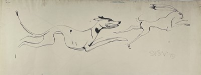 Lot 40 - Sven BERLIN (1911-1999) Untitled (Dog chasing...