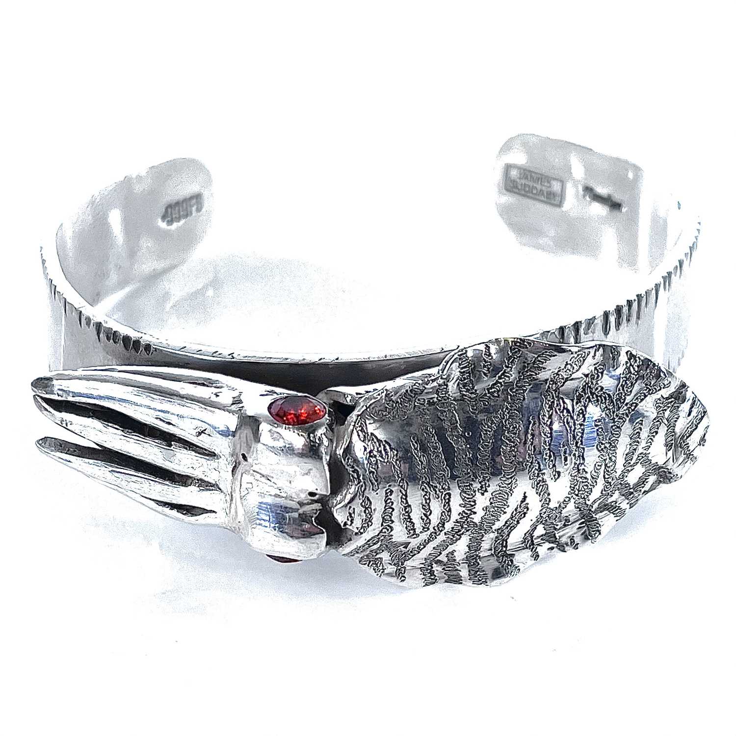 Lot 249 - A 999 fine silver Newlyn Cuttlefish bangle by...