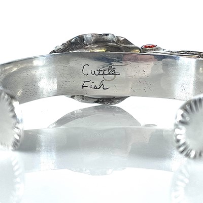 Lot 249 - A 999 fine silver Newlyn Cuttlefish bangle by...