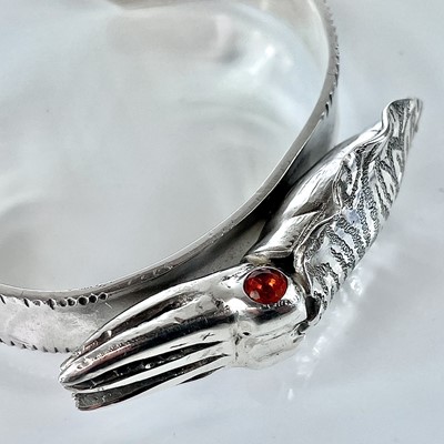 Lot 249 - A 999 fine silver Newlyn Cuttlefish bangle by...