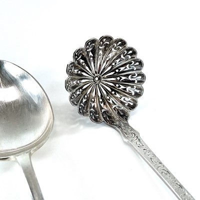 Lot 182 - A Victorian silver sifter spoon by Elizabeth...