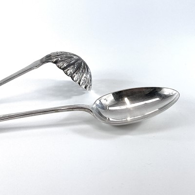 Lot 182 - A Victorian silver sifter spoon by Elizabeth...