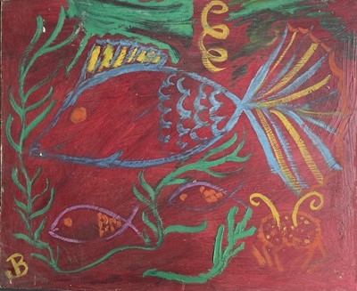 Lot 114 - Julia BERLIN (1942-2021) Untitled (Three fish)...
