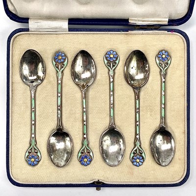 Lot 44 - An attractive George V silver and enamel cased...