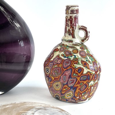 Lot 827 - An art glass vase, the amethyst ground with...