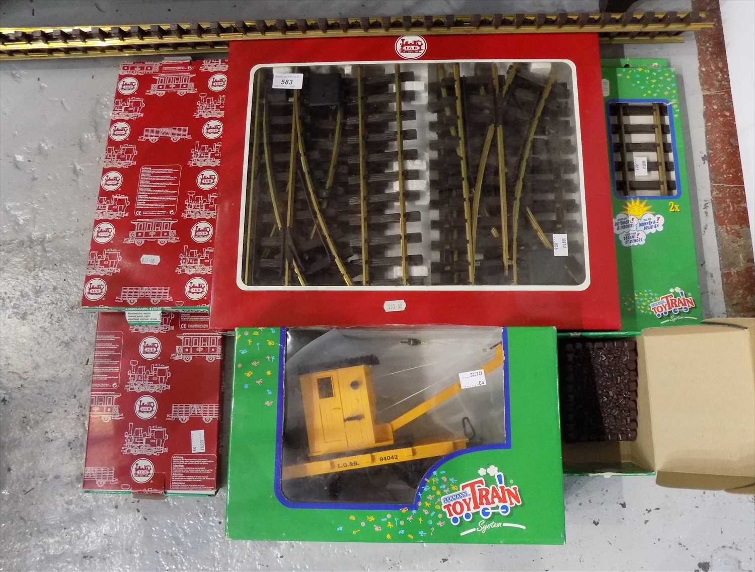 Lot 583 - Lehman LGB G-Scale quantity of track, mostly...
