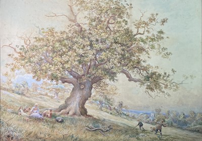 Lot 1450 - H. BONHEUR The Oak Tree Watercolour Signed and...