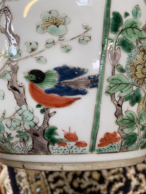 Lot 63 - A Chinese famille verte porcelain jar, 19th...