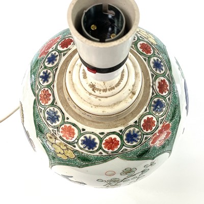 Lot 63 - A Chinese famille verte porcelain jar, 19th...