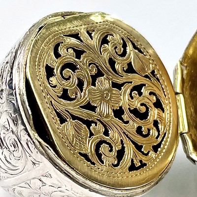 Lot 214 - An unusual Victorian silver egg shaped...