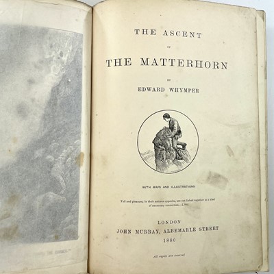 Lot 186 - EDWARD WHYMPER. 'The Ascent of The Matterhorn,'...