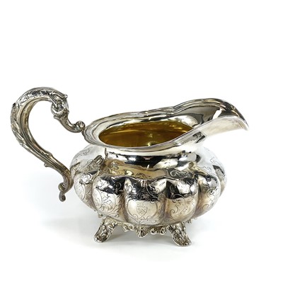 Lot 66 - A good William IV Irish silver three piece tea...